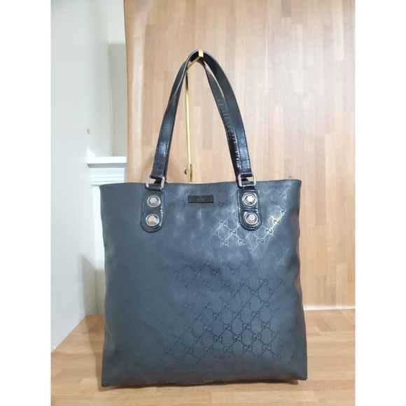 Authentic Gucci Imprime Monogram North South Studded Black GG Leather To… - Picture 11 of 16